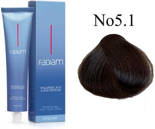 Μόνιμη Βαφή Μαλλιών Farcom Fadiam 5.1 Καστανό Ανοιχτό Σαντρέ 100ml