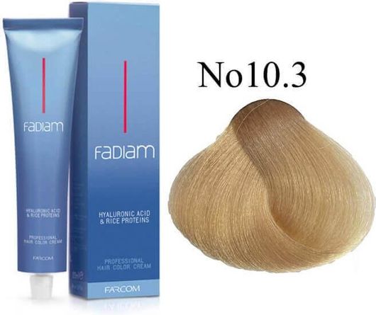 Μόνιμη Βαφή Μαλλιών Farcom Fadiam 10.3 Κατάξανθο Χρυσό 100ml