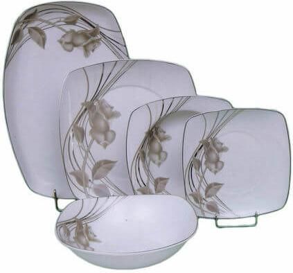 Σετ Πιάτα Φαγητού For Home Lisa GC-31048-20 Πορσελάνης 20τμχ Λευκό