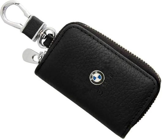 Μπρελόκ Δερμάτινο με Κλειδοθήκη Bmw Μαύρο