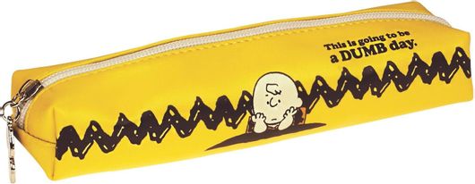 Back Me Up Bmu Snoopy Charlie Κασετίνα Βαρελάκι με 1 Θήκη Κίτρινο