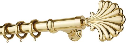Κουρτινόξυλο Βέργας Zogometal Classique Collection Μονό CL0064 Χρυσό Γυαλιστερό 2.00m