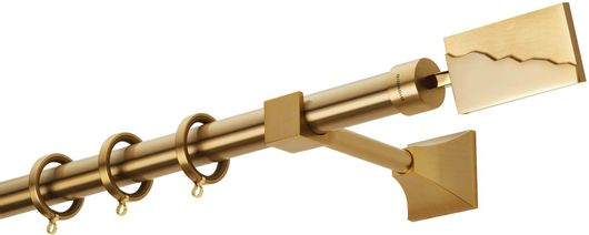 Κουρτινόξυλο Βέργας Zogometal Prestige Collection Διπλό με Σιδηρόδρομο PR4022 Όρο Ματ/Όρο 3.00m