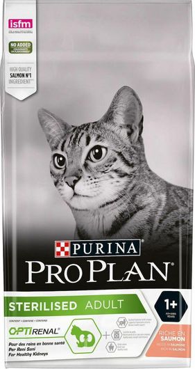 Ξηρά Τροφή Purina Pro Plan Sterilised Optirenal Adult 1.5kg για Ενήλικες Στειρωμένες Γάτες με Σολομό