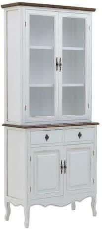 Επιδαπέδια Βιτρίνα Σαλονιού Inart IN-3-50-482-0129 88x30x190cm Λευκό