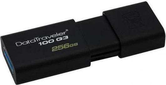 Kingston DataTraveler 100 G3 256GB USB 3.0 Stick Μαύρο