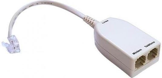 Splitter ADSL Powertech 144000 RJ11 σε RJ11 0.2m Μπεζ
