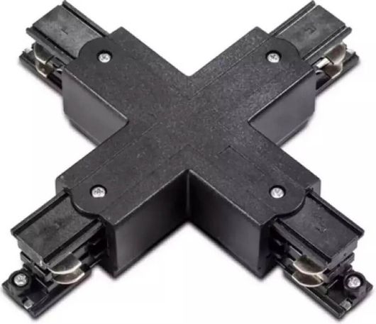 Σύνδεσμος Ράγας Φωτιστικών Aca 4 Καλωδίων για Σποτ Μαύρος