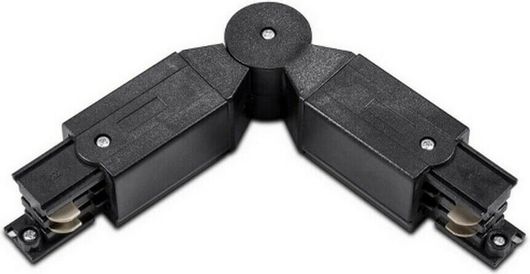 Σύνδεσμος Ράγας Φωτιστικών Aca Γωνία Μεταβλητή 4 Καλωδίων για Σποτ Μαύρος