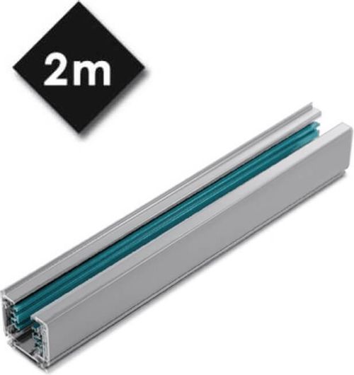 Ράγα Φωτιστικών Aca 4 Καλωδίων 2m για Σποτ Γκρι