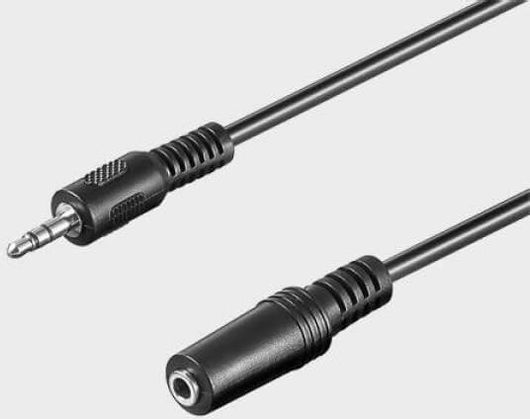 Καλώδιο Goobay 191806 3.5mm Jack female σε 3.5mm Jack male 5m Μαύρο