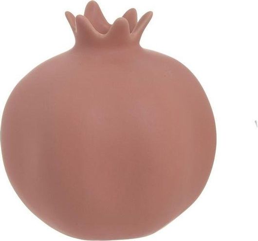 Επιτραπέζιο Γούρι Inart με Ρόδι από Κεραμικό Υλικό 13x13cm Πορτοκαλί