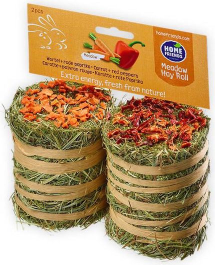 Τροφή Τρωκτικών Homefriends Meadow Hay Καρότο & Κόκκινη Πιπεριά 2τμχ