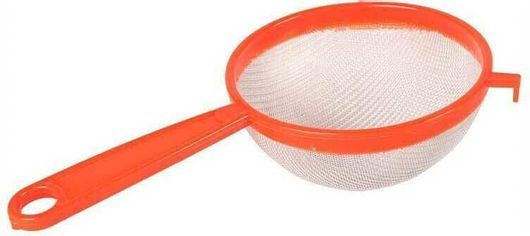 Σουρωτήρι For Home Strainer Πλαστικό με Ανοξείδωτη Σίτα 12x23.5x4cm Πορτοκαλί 