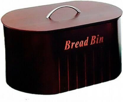 Ψωμιέρα For Home BR-1220 Ξύλινη με Καπάκι Καφέ