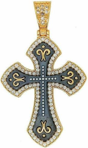 Γυναικείος Σταυρός FM99 Βυζαντινός από Ασήμι 