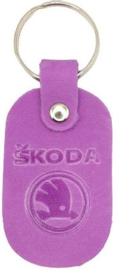 Μπρελόκ Skoda 6190-K Δερμάτινο Λιλά