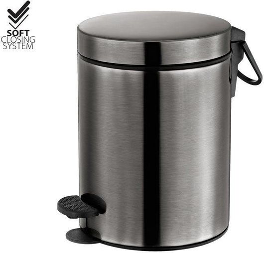 Καλαθάκι Μπάνιου Sanco 90680-AB23 Μεταλλικό 5lt Gun Metal Brushed