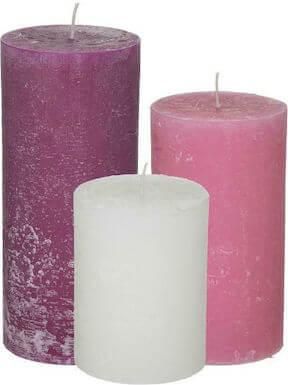 Αρωματικό Κερί Inart Παραφίνης 3τμχ Blackberry