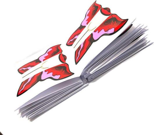 Φόρμες Νυχιών Butterfly 50τμχ Κόκκινο