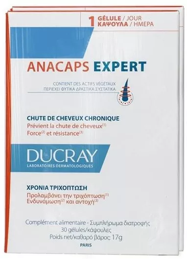 Ducray Anacaps Expert Ειδικό Συμπλήρωμα Διατροφής 2x30 Κάψουλες