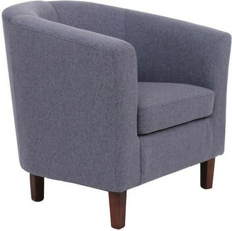 Πολυθρόνα Woodwell Boga 75x73x69cm Γκρι