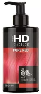 Farcom HD Hair Color Refresh Mask Προσωρινή Βαφή Μαλλιών Pure Red 400ml