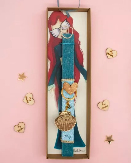 Πασχαλινή Λαμπάδα Lifelikes 24cm Ocean Girl σε Κουτί Μπλε