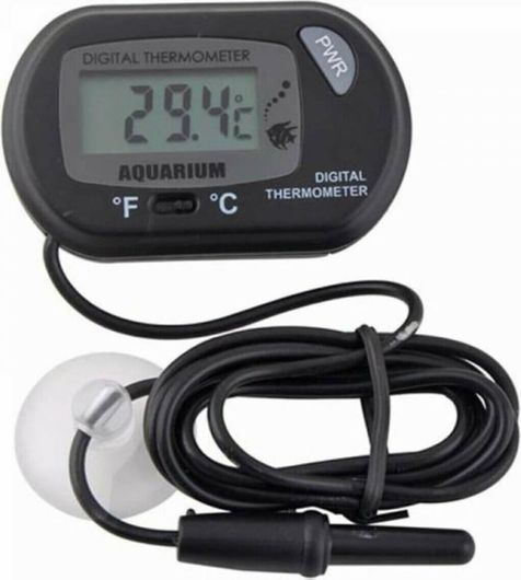 Θερμόμετρο Ενυδρείου Ψηφιακό LCD Μπαταρίας με Βεντούζα