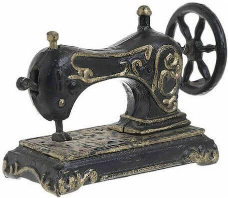 Διακοσμητική Ραπτομηχανή Inart Μεταλλική 18x6x12cm Μαύρο