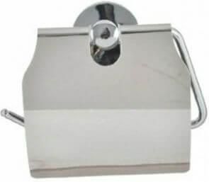 Θήκη Μπάνιου For Home 26450 για Χαρτί Υγείας Μεταλλική Επιτοίχια 15.5x13cm Ασημί