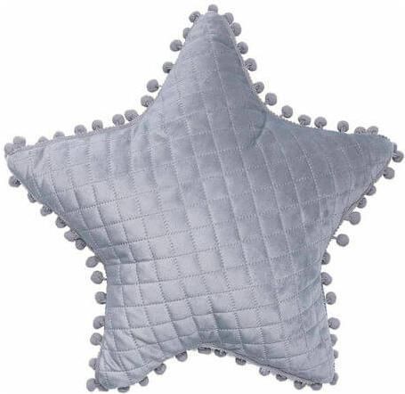 Μαξιλάρι Διακοσμητικό 34x34cm Elwin Star Γκρι Palamaiki