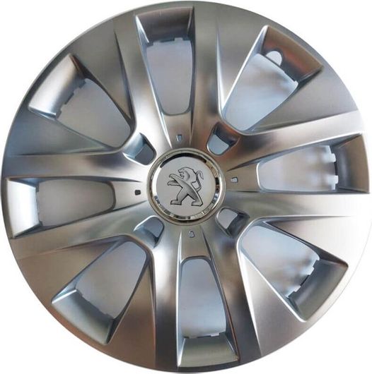 Τασιά Μαρκέ Croatia Cover CC334 για Peugeot 208 15" 4τμχ Ασημί
