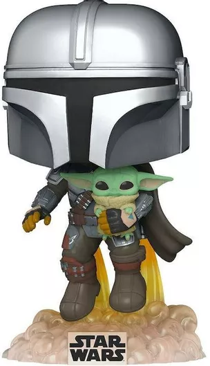Funko Pop! Star Wars: The Mandalorian - The Mandalorian with the Child 402 Bobble-Head #50959