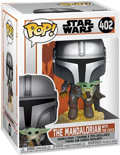 Funko Pop! Star Wars: The Mandalorian - The Mandalorian with the Child 402 Bobble-Head #50959