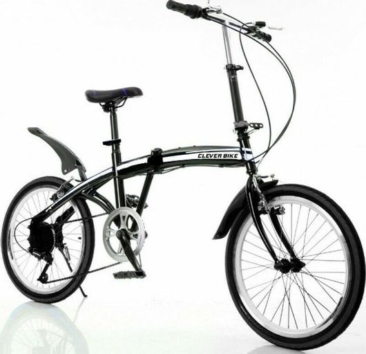 Ποδήλατο Πόλης Clever Bike V2 20" Σπαστό με 6 Ταχύτητες Μαύρο