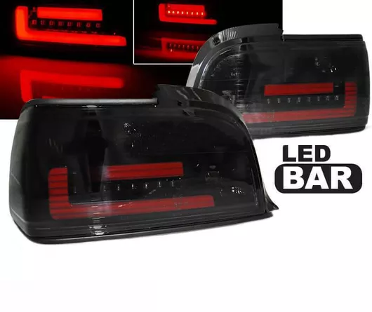 Σετ Πίσω Φανάρια Reliable Αuto Ρarts για BMW 3 E36 Coupe/Cabrio 90-99 LED Bar Μαύρα/Φιμέ