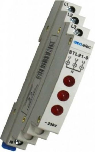 Ενδεικτική Λυχνία Πίνακα Aca Τριπλή LED 3P 220V Κόκκινη