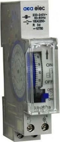 Χρονοδιακόπτης Ράγας Aca Αναλογικός Ημερήσιος με Εφεδρεία 100 Ώρες 230V 16A