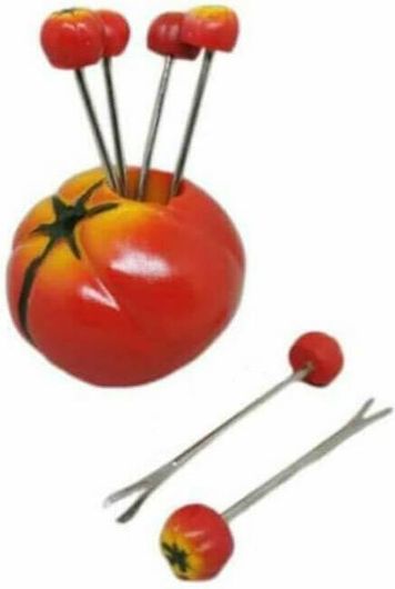 Σετ Ούζου-Φρούτου For Home Σχέδιο Ντομάτα Κεραμικό 7τμχ