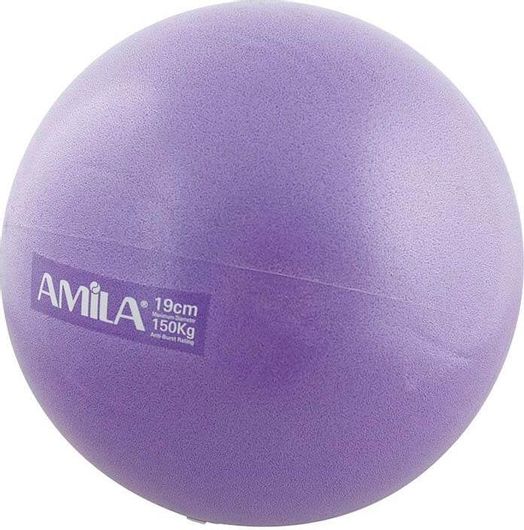Μπάλα Πιλάτες Amila 19cm 100gr σε Polybag Χωρίς Τρόμπα Μωβ