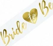 Κορδέλα Bride to Be Λευκή