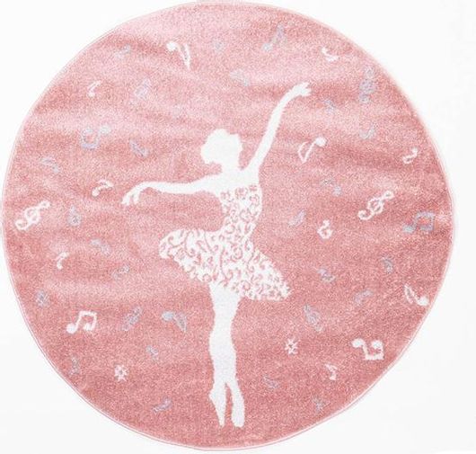 Παιδικό Χαλί Μηχανής Ezzo Kiddie Ballerina Ezzo A164Ax6 Πάχους 11mm 120x120cm