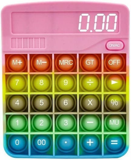 Παιχνίδι Ρop it "Αριθμομηχανή" Σιλικόνης Πολύχρωμο