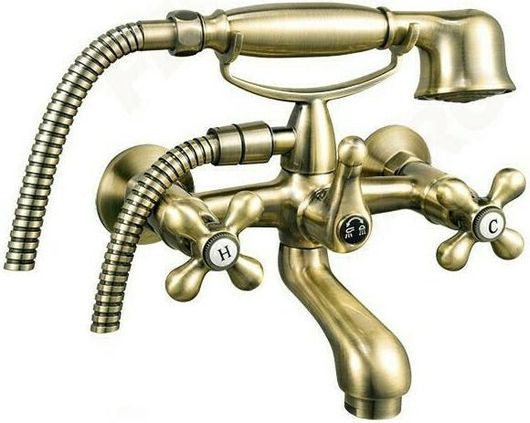 Μπαταρία Μπάνιου Ferro BAI11BR Μπανιέρας Επιτοίχια Μπρούτζινο