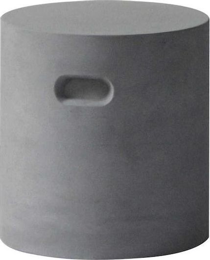 Σκαμπό Κήπου Woodwell από Τσιμέντο Concrete Cylinder Cement Grey 37x37x40εκ.