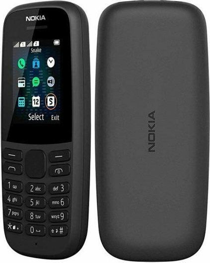 Κινητό Απλής Χρήσης Nokia 105 Single Sim 2019 Αγγλικό Μενού Μαύρο