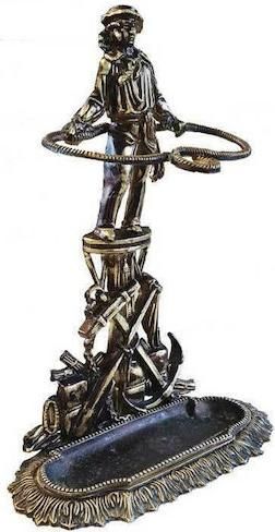 Ομπρελοθήκη For Home Σχέδιο Vintage Μεταλλική 47x20x64cm Μπρονζέ