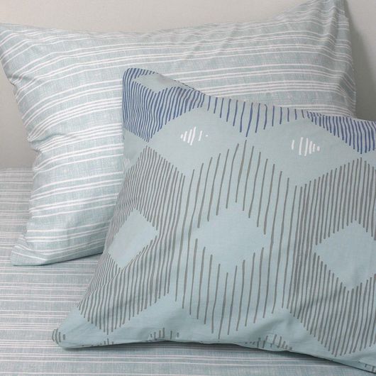 Σετ Μαξιλαροθήκες Melinen Monsieur Κατωσέντονου Βαμβακερές 50x70cm Γαλάζιο