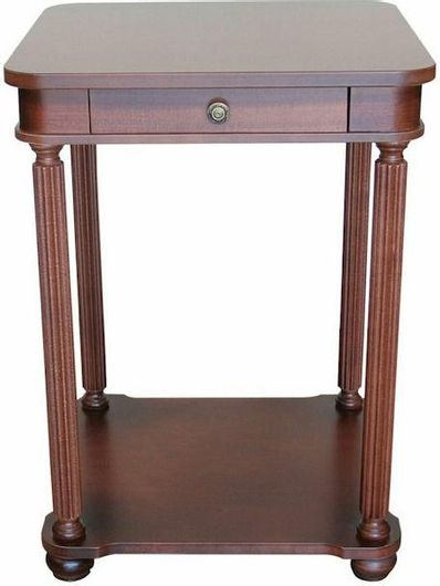 Τραπεζάκι Σαλονιού For Home Country House Ξύλινο Τετράγωνο 51x51x72cm Καφέ